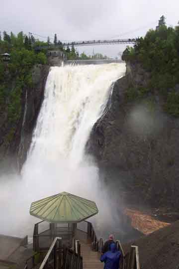 Der Wasserfall Montmorency bei Québec